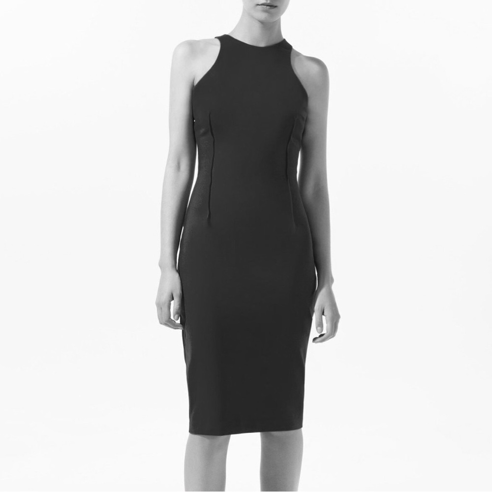 ZARA - Racer Back Sheath Dress in Black - Size : XS - Picture 2 of 6